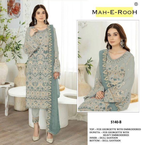 MAH E ROOH 5140 B SALWAR SUITS WHOLESALE