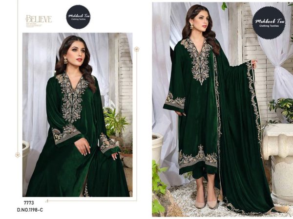 MEHBOOB TEX 1198 C VELVET PAKISTANI SUITS