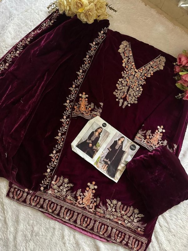 MEHBOOB TEX 1198 D VELVET PAKISTANI SUITS