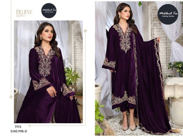 MEHBOOB TEX 1198 D VELVET PAKISTANI SUITS