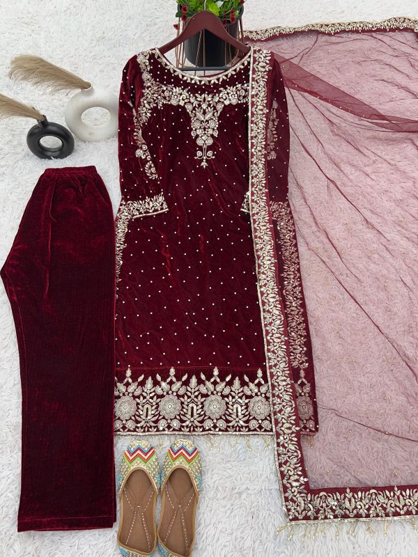 SHREE HARI NSR 818 VELVET SALWAR SUITS