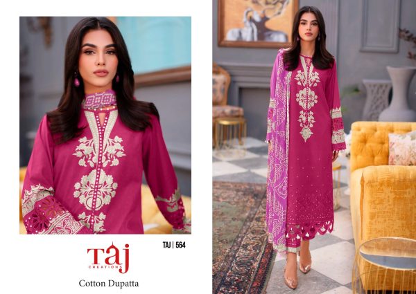 TAJ CREATIONS 564 COTTON SALWAR KAMEEZ WHOLESALE