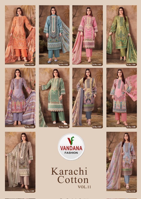 VANDANA FASHION KARACHI COTTON VOL 11