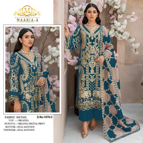 MAARIA A 1076 C PAKSTANI SUITS WHOLESALE