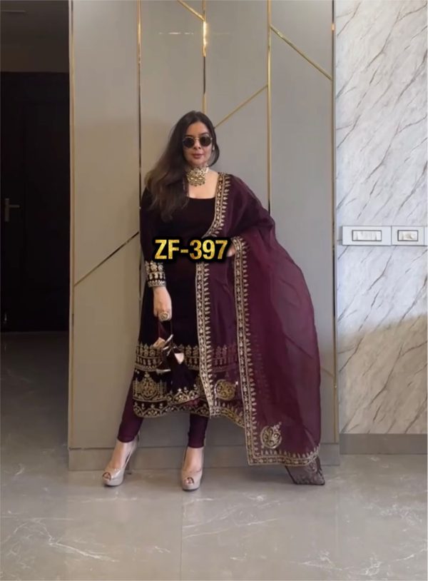 ZEEL FASHION ZF 397 DESIGNER VELVET SUITS