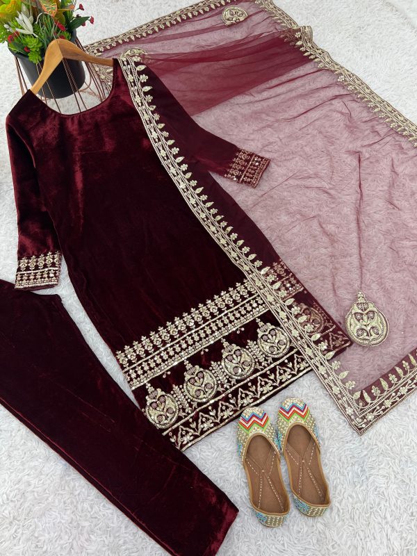 ZEEL FASHION ZF 397 DESIGNER VELVET SUITS