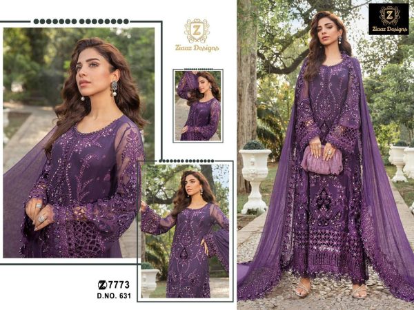 ZIAAZ DESIGNS 631 PAKISTANI SUITS WHOLESALE