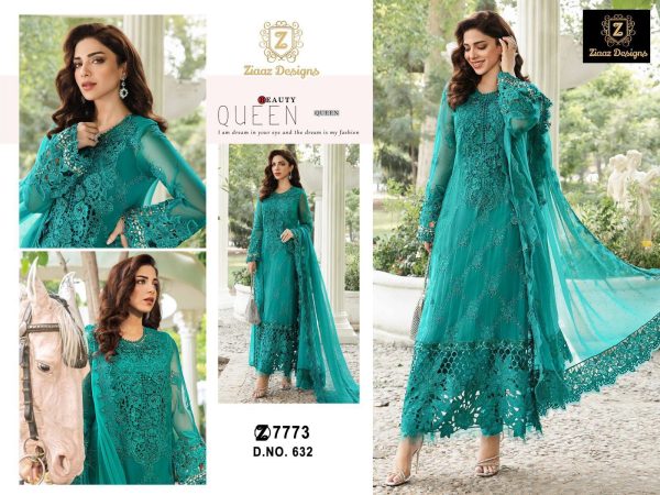 ZIAAZ DESIGNS 632 PAKSITANI SUITS WHOLESALE