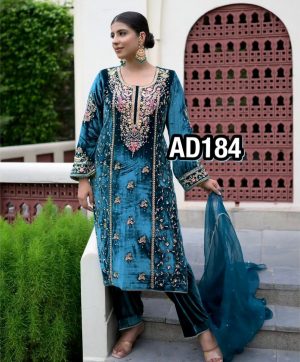 AAROHI DESIGNER AD 184 VELVET SALWAR SUITS