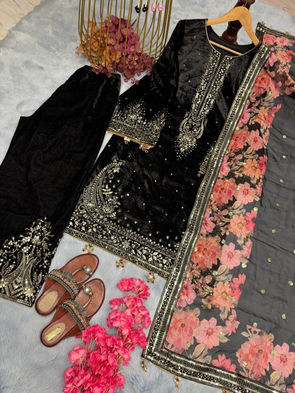 AAROHI DESIGNER PD 1037 C VELVET SUITS WHOLESALE