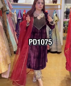 AAROHI DESIGNER PD 1075 VELVET SALWAR SUITS