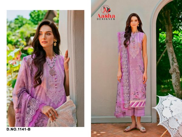 AASHA DESIGNER 1141 B COTTON SALWAR KAMEEZ