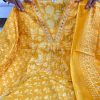 AKSHAR DESIGNER YELLOW COTTON HAND WORK KURTI