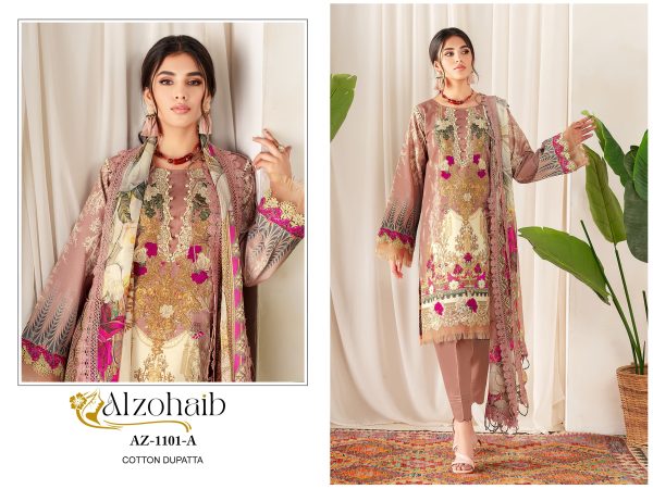 ALZOHAIB AZ 1101 A COTTON SALWAR KAMEEZ