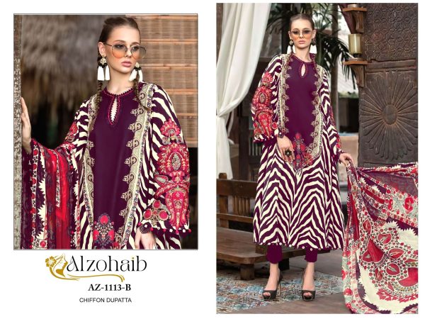 ALZOHAIB AZ 1113 B COTTON SUITS WHOLESALE