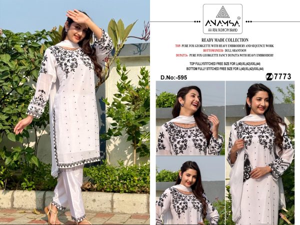 ANAMSA 595 READYMADE PAKISTANI SALWAR SUITS