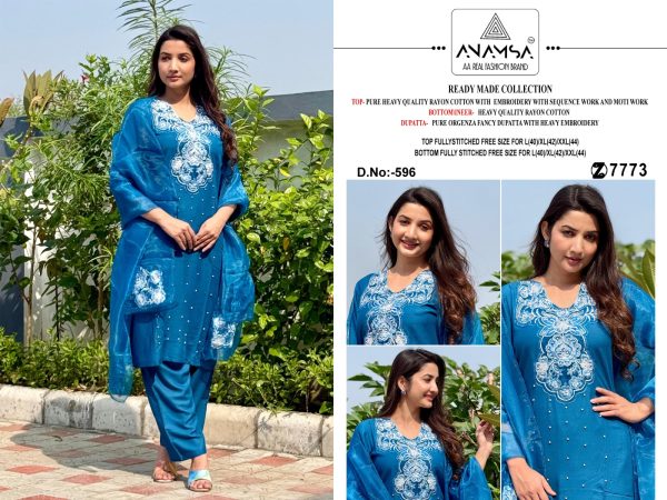 ANAMSA 596 READYMADE SUITS WHOLESALE IN INDIA