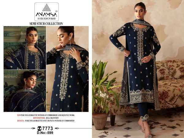 ANAMSA 599 PAKISTANI SALWAR SUITS IN INDIA