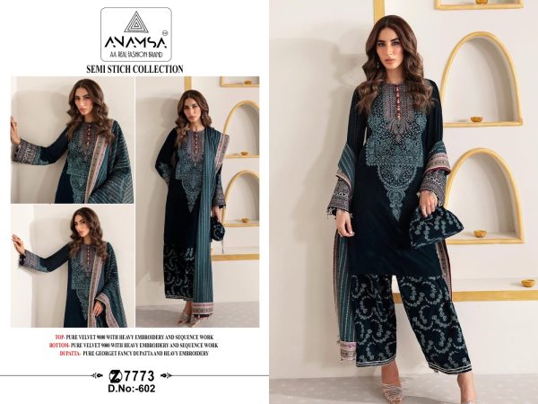 ANAMSA 602 VELVET SALWAR KAMEEZ WHOLESALE