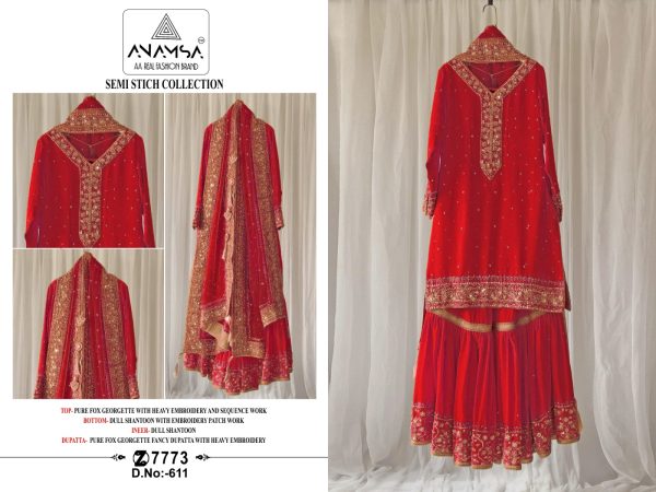 ANAMSA 611 PAKISTANI SALWAR KAMEEZ WHOLESALE