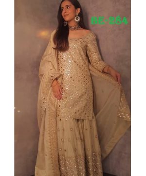 BE 284 DESIGNER TOP SHARARA MANUFACTURER