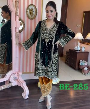 BE 285 DESIGNER VELVET SUITS WHOLESALE