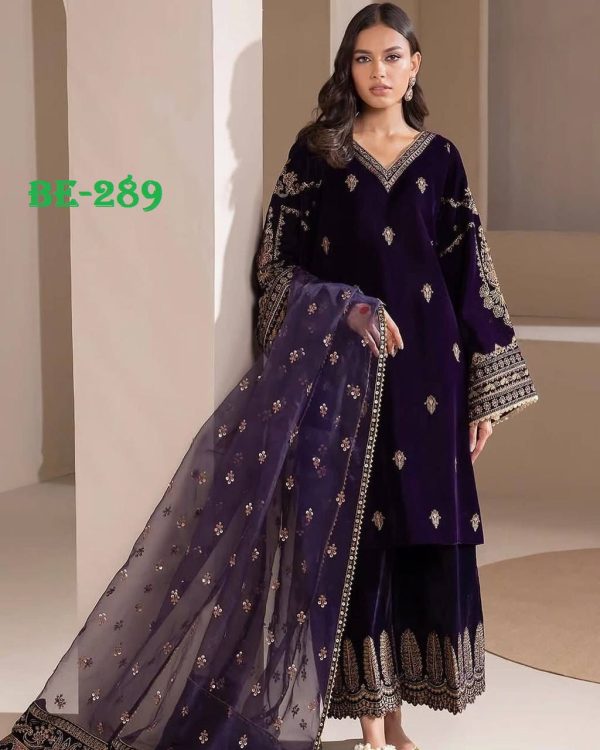 BE 289 DESIGNER VELVET SALWAR KAMEEZ SUITS