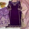 BE 297 DESIGNER VELVET SALWAR SUITS IN INDIA