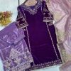 BE 297 DESIGNER VELVET SALWAR SUITS IN INDIA