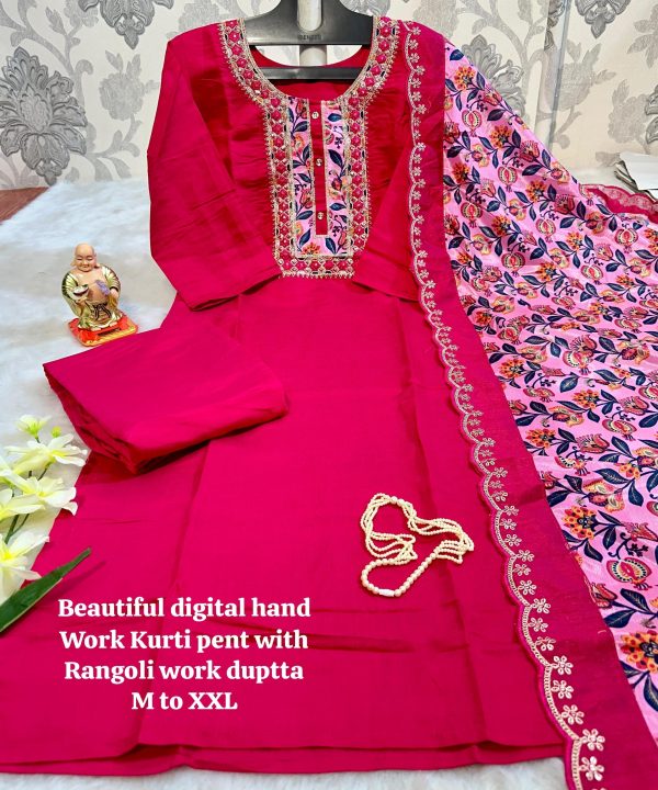 BEAUTIFUL DIGITAL HAND WORK KURTI WHOLESALE