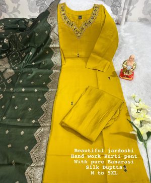 BEAUTIFUL JARDOSHI HAND WORK KURTI WHOLESALE