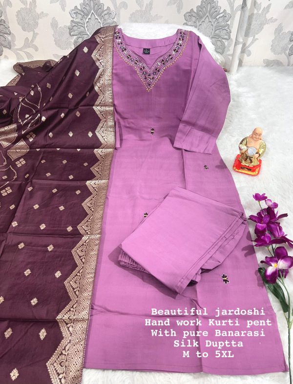 BEAUTIFUL JARDOSHI HAND WORK KURTI WHOLESALE