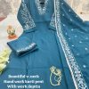 BEAUTIFULL V NECK HAND WORK KURTI WHOLESALE