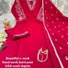 BEAUTIFULL V NECK HAND WORK KURTI WHOLESALE