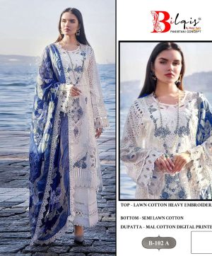 BILQIS B 102 A PAKISTANI SALWAR KAMEEZ SUITS