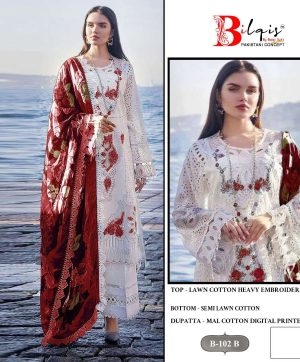 BILQIS B 102 B PAKISTANI SALWAR KAMEEZ SUITS