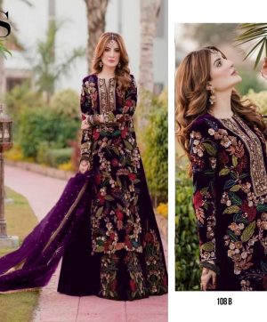 DEEPSY SUITS 108 B VELVET PAKISTANI SUITS IN INDIA