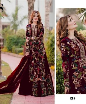 DEEPSY SUITS 108 H VELVET PAKISTANI SUITS IN INDIA