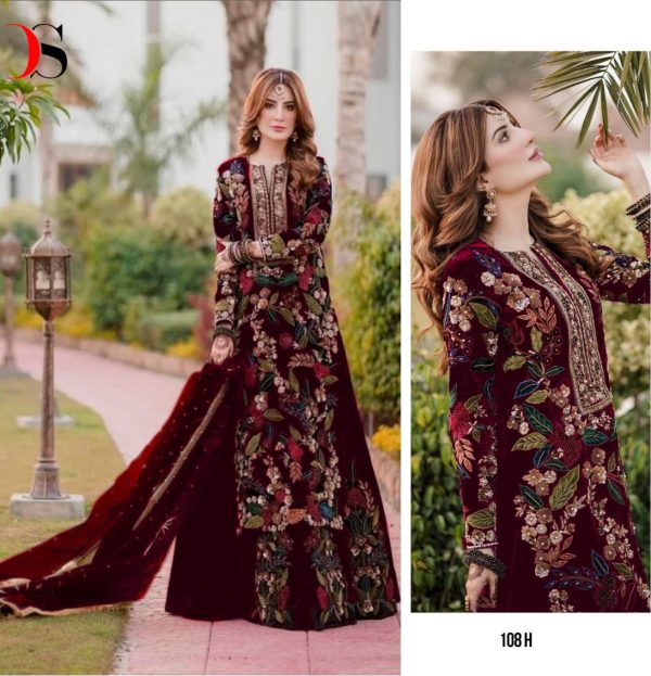 DEEPSY SUITS 108 H VELVET PAKISTANI SUITS IN INDIA