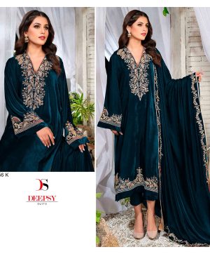 DEEPSY SUITS D 2156 K VELVET PAKISTANI SUITS