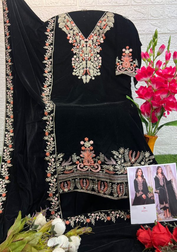 DEEPSY SUITS D 2156 L VELVET PAKISTANI SUITS