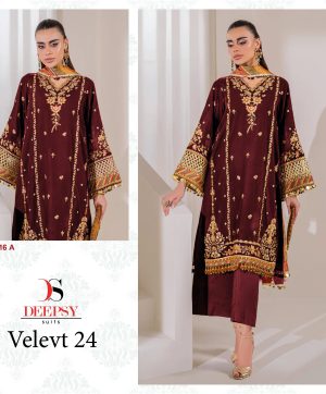 DEEPSY SUITS D 32216 A VELVET 24 SALWAR SUITS