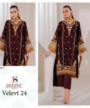 DEEPSY SUITS D 32216 C VELVET 24 SALWAR SUITS