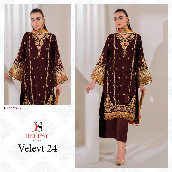 DEEPSY SUITS D 32216 C VELVET 24 SALWAR SUITS