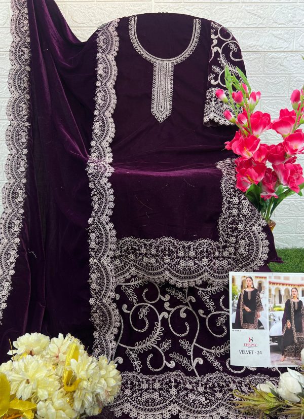 DEEPSY SUITS D 32221 C VELVET 24 SALWAR SUITS