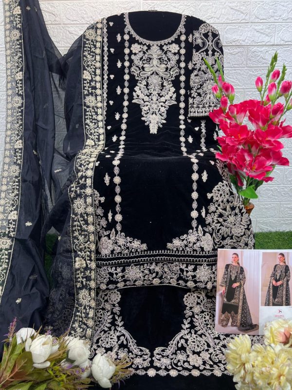 DEEPSY SUITS D 32222 A VELVET 24 PAKISTANI SUITS