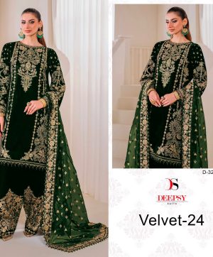 DEEPSY SUITS D 32222 C VELVET 24 PAKISTANI SUITS