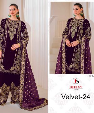 DEEPSY SUITS D 32222 D VELVET 24 PAKISTANI SUITS