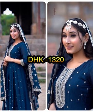 DHK 1320 DESIGNER CHINNON GOWN WHOLESALE