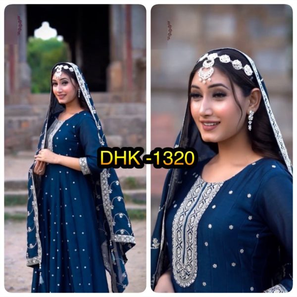 DHK 1320 DESIGNER CHINNON GOWN WHOLESALE